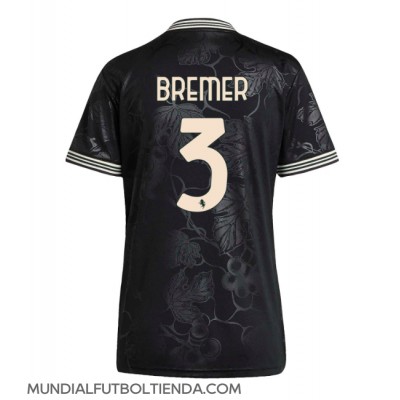 Camiseta Juventus Gleison Bremer #3 Tercera Equipación Replica 2025-26 para mujer mangas cortas Camiseta Juventus Gleison Bremer #3 Tercera Equipación Replica 2025-26 para mujer mangas cortas